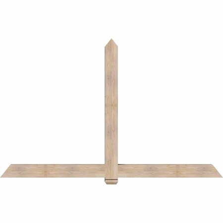 Ekena Millwork Eugene Smooth Timber Gable Bracket, Douglas Fir, 96"W x 60"H x 5 1/2"D x 5 1/2"F, 15/12 Pitch GBW096X60X0606EUG00SDF